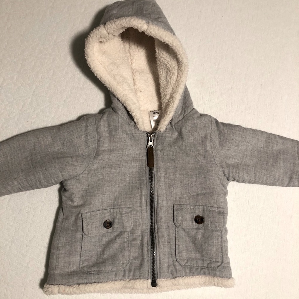 EUC Carter’s hooded Sherpa lined jacket